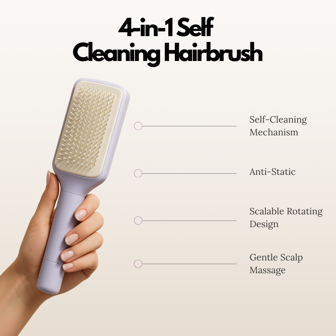 Glossie Pro 4-in-1 Self-Cleaning Hair Brush