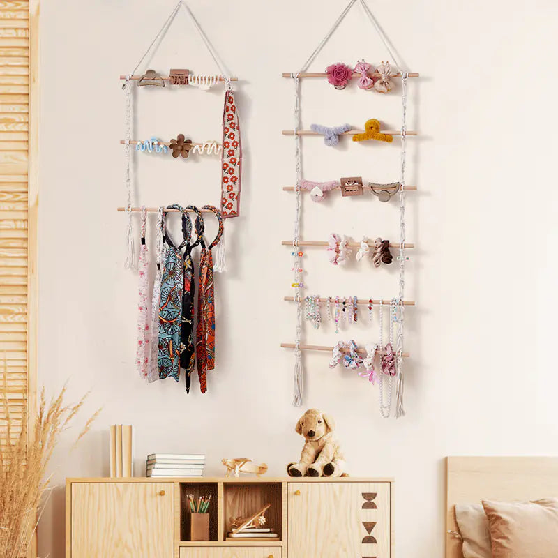 Macrame Claw Clip Organizer