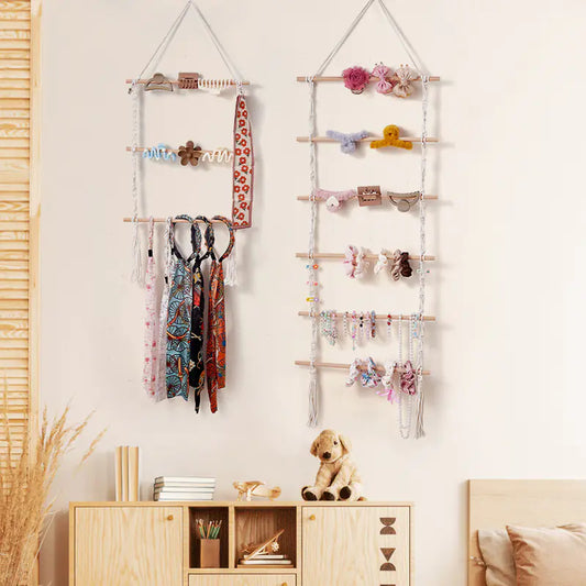 Macrame Claw Clip Organizer