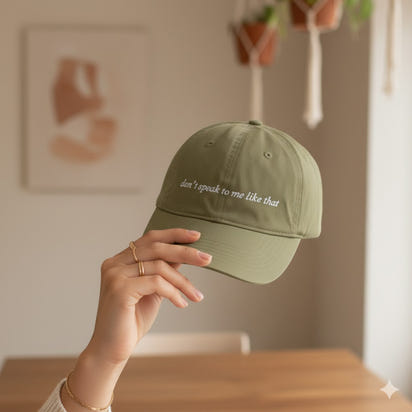 Don't Speak To Me Like That Organic Baseball Hat