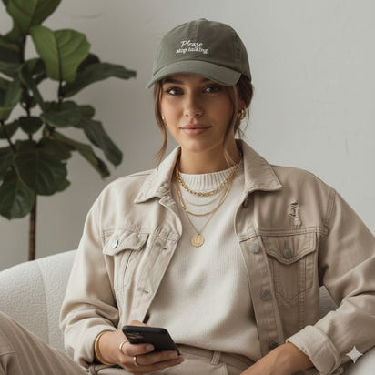 Please Stop Talking Corduroy Hat