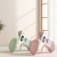 thigh sculpting tool in pink or green with screen that counts reps